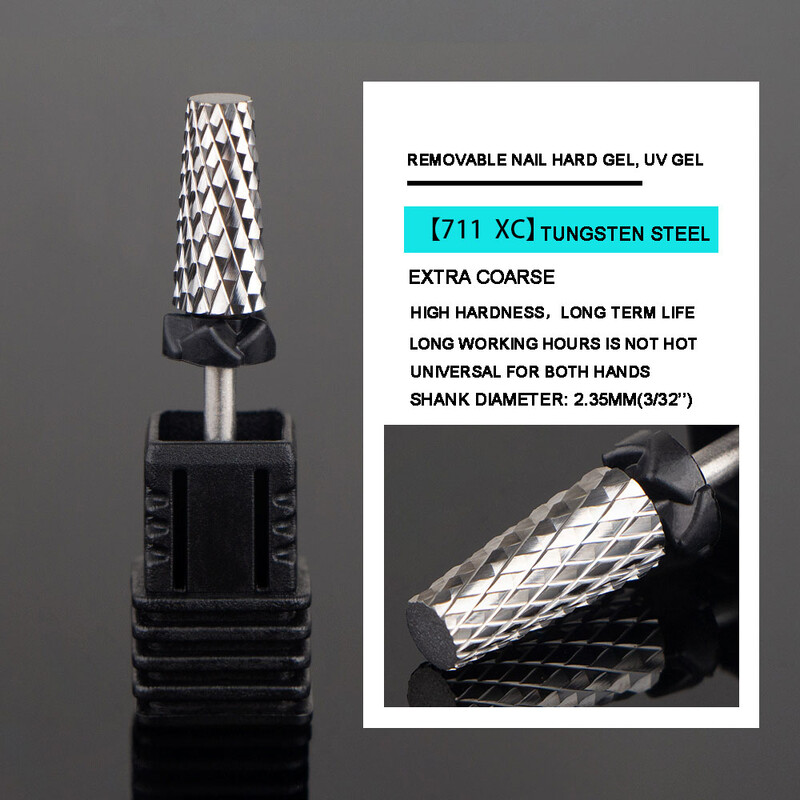 5 az 1-ben Volfrámacél keresztfogú körömfúró manikűrreszelő körömvágó akril vagy kemény gél körömlakk eltávolítása fúrófej