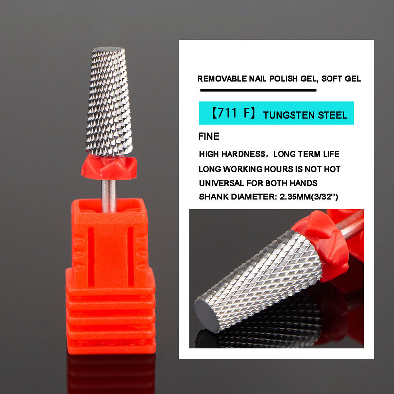 5 az 1-ben Volfrámacél keresztfogú körömfúró manikűrreszelő körömvágó akril vagy kemény gél körömlakk eltávolítása fúrófej