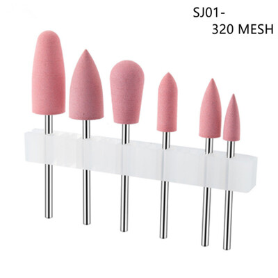 6 τμχ Τρυπάνι καρφιών από καουτσούκ σιλικόνης Κιτ φρεζαρίσματος Λίμες αφαίρεσης επιδερμίδας Gel Polish Strawberries Electric Burr Tools