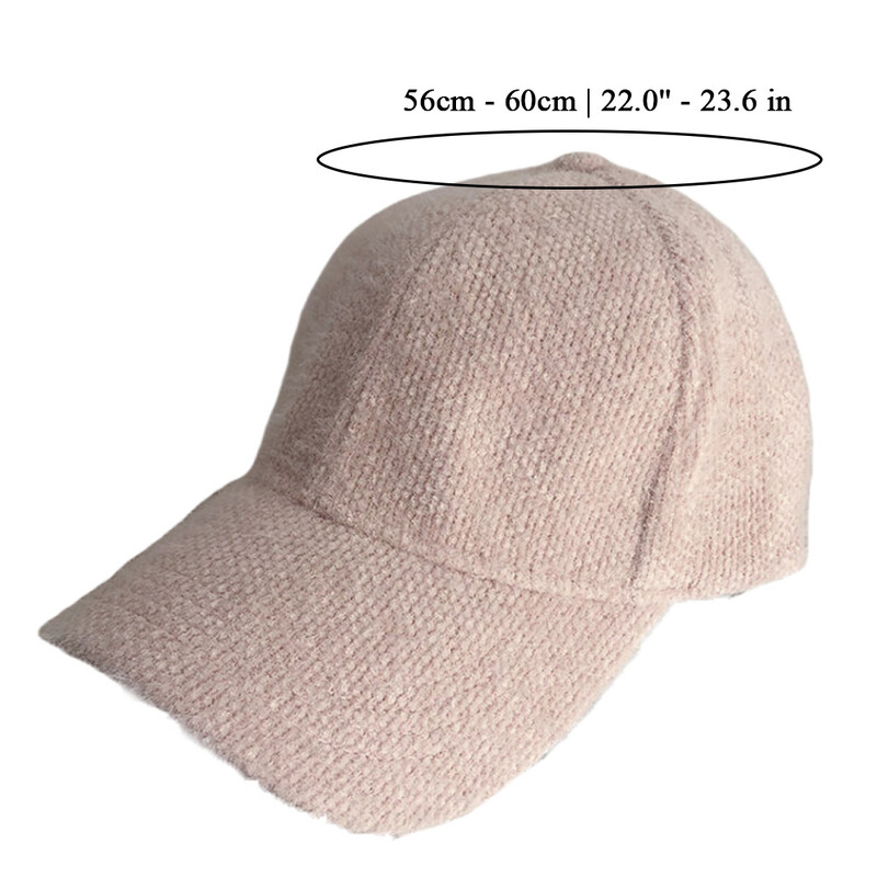 Νέο βελούδινο καπέλο μπέιζμπολ από τεχνητή γούνα κουνελιού μονόχρωμο καπέλο ηλίου ζεστό γείσο Γυναικείο ρυθμιζόμενο καπέλο με κουμπωτά χαριτωμένο φθινοπωρινό κασκέτο
