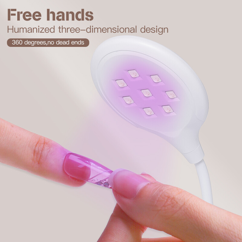 Uscător de unghii alb de birou UV LED 16W Lampă cu manevrare gratuită Unelte de manichiură pentru arta unghiilor Design Lumină de întărire cu uscare rapidă pentru lac cu gel