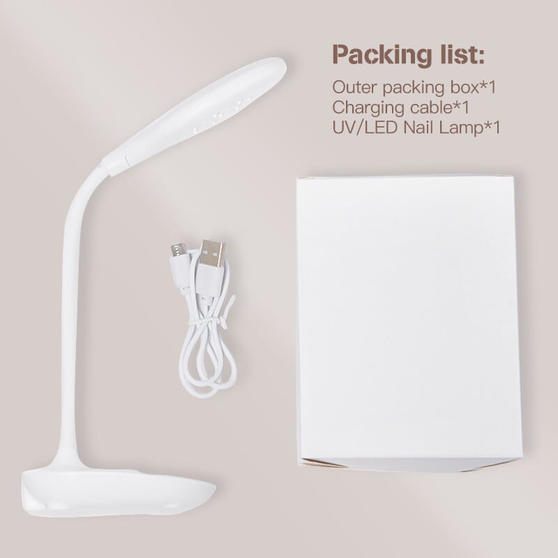 Uscător de unghii alb de birou UV LED 16W Lampă cu manevrare gratuită Unelte de manichiură pentru arta unghiilor Design Lumină de întărire cu uscare rapidă pentru lac cu gel