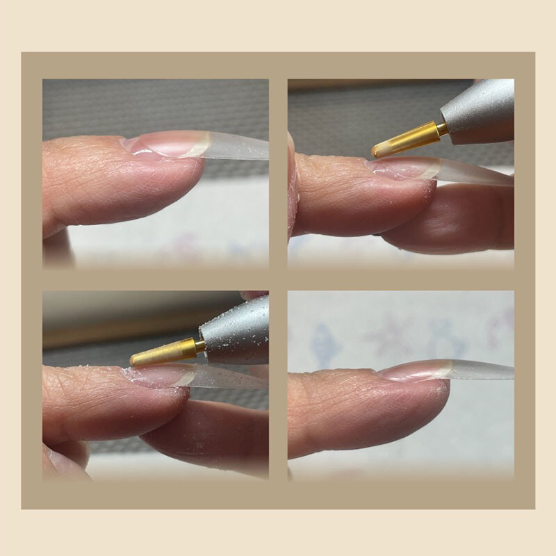 Burghiu pentru unghii din tungsten din aur Freză conică pentru jumătate de vârfuri de unghii pentru șlefuirea gelului pentru îndepărtarea unghiilor Accesorii pentru găurit