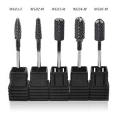 Τύπος Μαύρο Titanium Tungsten Carbide Nail Drill Bits Συσκευή για Αξεσουάρ τρυπανιού μανικιούρ Mills Cutter Remover Gel Tools
