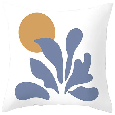 Κάλυμμα μαξιλαριού μαξιλαριού καναπέ από ύφασμα σπιτιού εκτύπωσης ροδακινί, αφηρημένη γεωμετρική μαξιλαροθήκη Nordic Blue Purple