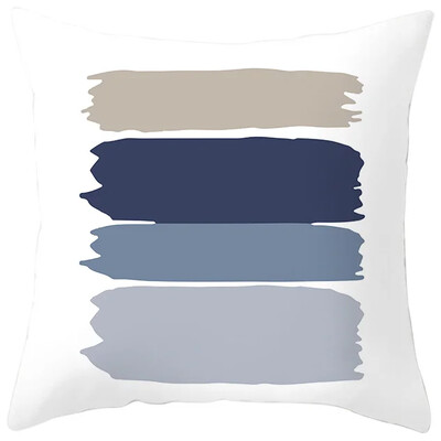 Κάλυμμα μαξιλαριού μαξιλαριού καναπέ από ύφασμα σπιτιού εκτύπωσης ροδακινί, αφηρημένη γεωμετρική μαξιλαροθήκη Nordic Blue Purple