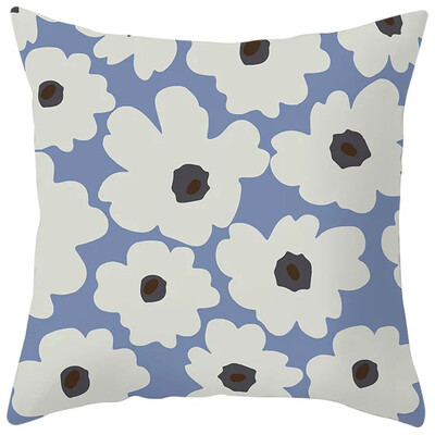 Κάλυμμα μαξιλαριού μαξιλαριού καναπέ από ύφασμα σπιτιού εκτύπωσης ροδακινί, αφηρημένη γεωμετρική μαξιλαροθήκη Nordic Blue Purple