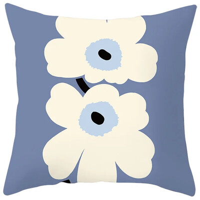 Κάλυμμα μαξιλαριού μαξιλαριού καναπέ από ύφασμα σπιτιού εκτύπωσης ροδακινί, αφηρημένη γεωμετρική μαξιλαροθήκη Nordic Blue Purple