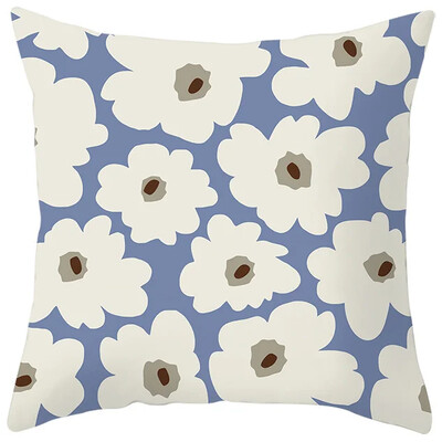 Κάλυμμα μαξιλαριού μαξιλαριού καναπέ από ύφασμα σπιτιού εκτύπωσης ροδακινί, αφηρημένη γεωμετρική μαξιλαροθήκη Nordic Blue Purple