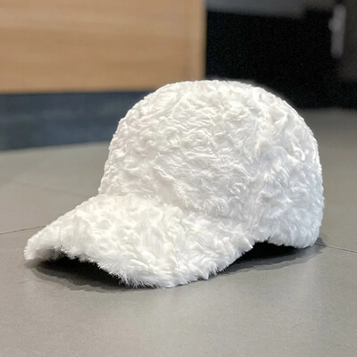 Ženske jesenske i zimske kape s janjećim puhom, jednostavne jednobojne, mekane, ležerne, japanske sjenile za sunce, tople bejzbolske kape Gorros