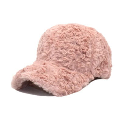 Ženske jesenske i zimske kape s janjećim puhom, jednostavne jednobojne, mekane, ležerne, japanske sjenile za sunce, tople bejzbolske kape Gorros