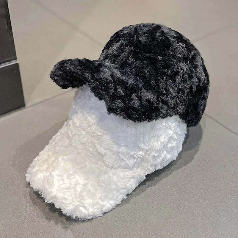 Ženske jesenske i zimske kape s janjećim puhom, jednostavne jednobojne, mekane, ležerne, japanske sjenile za sunce, tople bejzbolske kape Gorros
