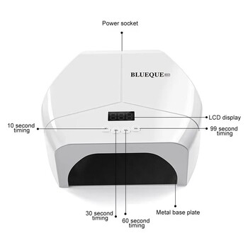 268W Big Power 57LEDs UV Lamp dryerner for Nails Professional Gel Polish Drying Lamp with four timer function for manicure