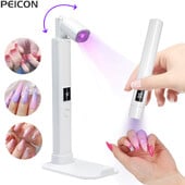 Lampă UV LED pentru unghii Mini lampă pentru uscarea unghiilor Lampă UV profesională pentru manichiură Nails Art Lampă portabilă pentru uscător de unghii cu ultraviolete