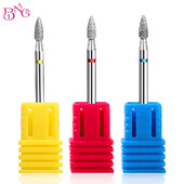 Καθαριστικό τρυπάνι νυχιών με σχήμα φλόγας, καθαρό τρυπάνι νυχιών 3/32'' Επαγγελματικό καθαριστικό καρβιδίου ασφαλείας κάτω από τα νύχια για το νεκρό δέρμα της επιδερμίδας