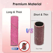 Új Érkezés, minőség nélküli 20 mm-es hosszú mini csiszolószalagok kiváló minőségű 50db/doboz fehér rózsaszín lila 3 mm-es mini csiszolószalag fúrófej