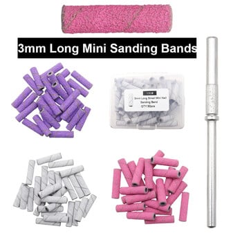 New Arrival Ungrade 20mm Long Mini Sanding Bands High Quality 50pcs/box White Pink Purple Μίνι τρυπάνι λείανσης 3mm