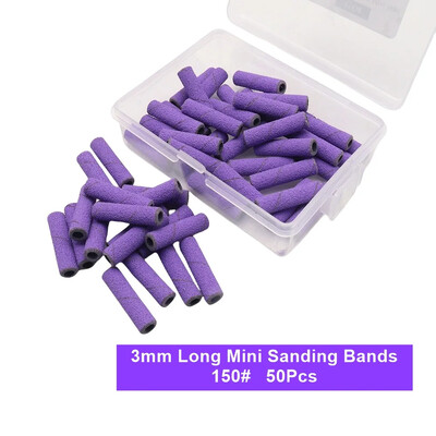 Új Érkezés, minőség nélküli 20 mm-es hosszú mini csiszolószalagok kiváló minőségű 50db/doboz fehér rózsaszín lila 3 mm-es mini csiszolószalag fúrófej