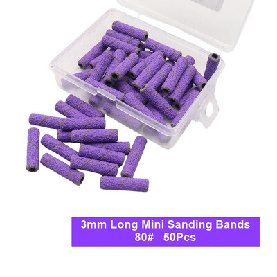Új Érkezés, minőség nélküli 20 mm-es hosszú mini csiszolószalagok kiváló minőségű 50db/doboz fehér rózsaszín lila 3 mm-es mini csiszolószalag fúrófej