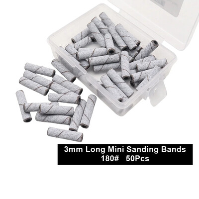 Új Érkezés, minőség nélküli 20 mm-es hosszú mini csiszolószalagok kiváló minőségű 50db/doboz fehér rózsaszín lila 3 mm-es mini csiszolószalag fúrófej