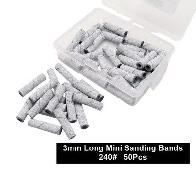 Új Érkezés, minőség nélküli 20 mm-es hosszú mini csiszolószalagok kiváló minőségű 50db/doboz fehér rózsaszín lila 3 mm-es mini csiszolószalag fúrófej