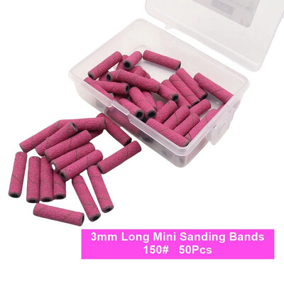 Új Érkezés, minőség nélküli 20 mm-es hosszú mini csiszolószalagok kiváló minőségű 50db/doboz fehér rózsaszín lila 3 mm-es mini csiszolószalag fúrófej