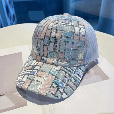 1buc șapcă de baseball cu paiete Pălărie de vară pentru copii șapcă ușoară respirabilă șapcă ocazională de zi cu zi pentru fete potrivită pentru copii
