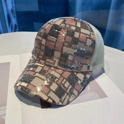 1buc șapcă de baseball cu paiete Pălărie de vară pentru copii șapcă ușoară respirabilă șapcă ocazională de zi cu zi pentru fete potrivită pentru copii