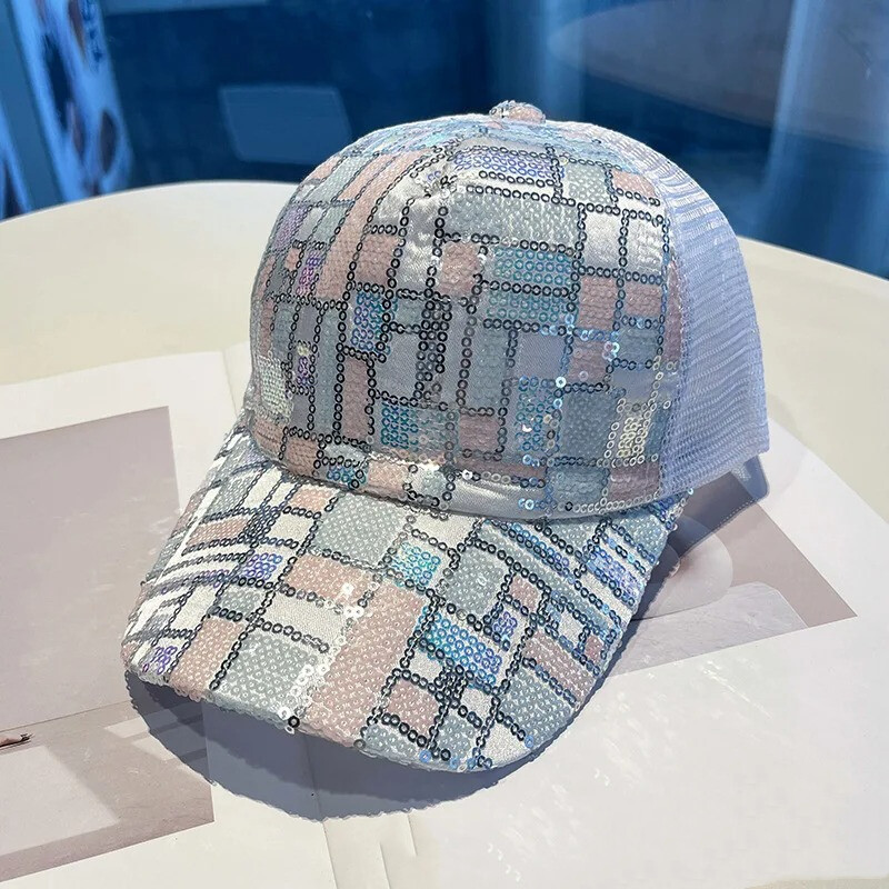 1buc șapcă de baseball cu paiete Pălărie de vară pentru copii șapcă ușoară respirabilă șapcă ocazională de zi cu zi pentru fete potrivită pentru copii