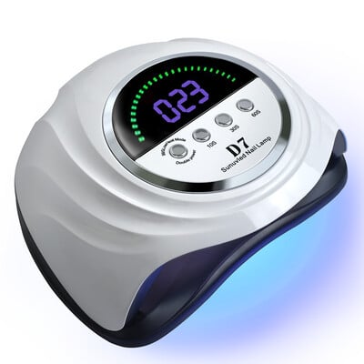 D7 Υψηλής ισχύος 280W UV Λάμπα νυχιών για στέγνωμα Gel Βερνίκι νυχιών Professional 66 LEDS Φωτιστικό για στεγνωτήριο νυχιών με χρονοδιακόπτη οθόνης αφής