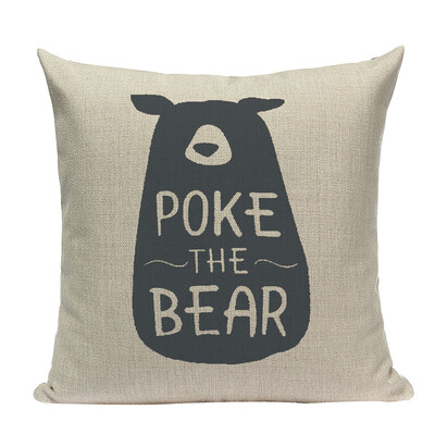 Nordic Home Διακοσμητικά Καλύμματα Μαξιλαριών Γνήσια Bear Deer Cushions Προσαρμοσμένη διακόσμηση υψηλής ποιότητας 45cmx45cm τετράγωνη στάμπα μαξιλαροθήκη