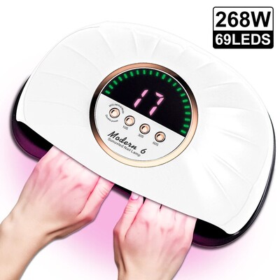 69LEDS Professzionális UV LED-es körömszárító lámpa az összes körömszárításhoz gél lakk infravörös érzékelős körömlámpa manikűr szalon eszközhöz