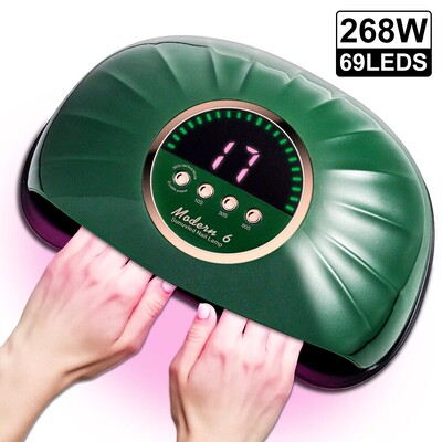 69LEDS Professzionális UV LED-es körömszárító lámpa az összes körömszárításhoz gél lakk infravörös érzékelős körömlámpa manikűr szalon eszközhöz