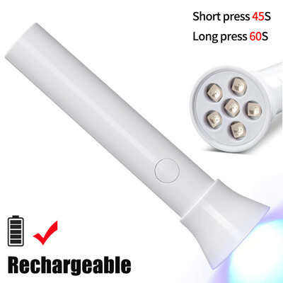 LULAA Handheld Salon Quick Dry Μηχάνημα στεγνωτηρίου νυχιών USB Εργαλεία οικιακής φωτοθεραπείας Επαναφορτιζόμενη λάμπα νυχιών UV LED Μίνι στυλό φακού