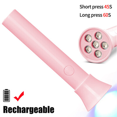 LULAA Handheld Salon Quick Dry Μηχάνημα στεγνωτηρίου νυχιών USB Εργαλεία οικιακής φωτοθεραπείας Επαναφορτιζόμενη λάμπα νυχιών UV LED Μίνι στυλό φακού