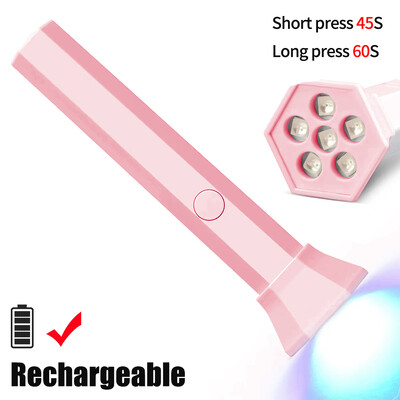 LULAA Handheld Salon Quick Dry Μηχάνημα στεγνωτηρίου νυχιών USB Εργαλεία οικιακής φωτοθεραπείας Επαναφορτιζόμενη λάμπα νυχιών UV LED Μίνι στυλό φακού