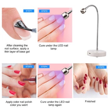 Μίνι UV LED Λάμπα νυχιών Gel Polish Dryer Nail Lamp Curing Nail UV Light Θεραπεία Light Nail Art Tools