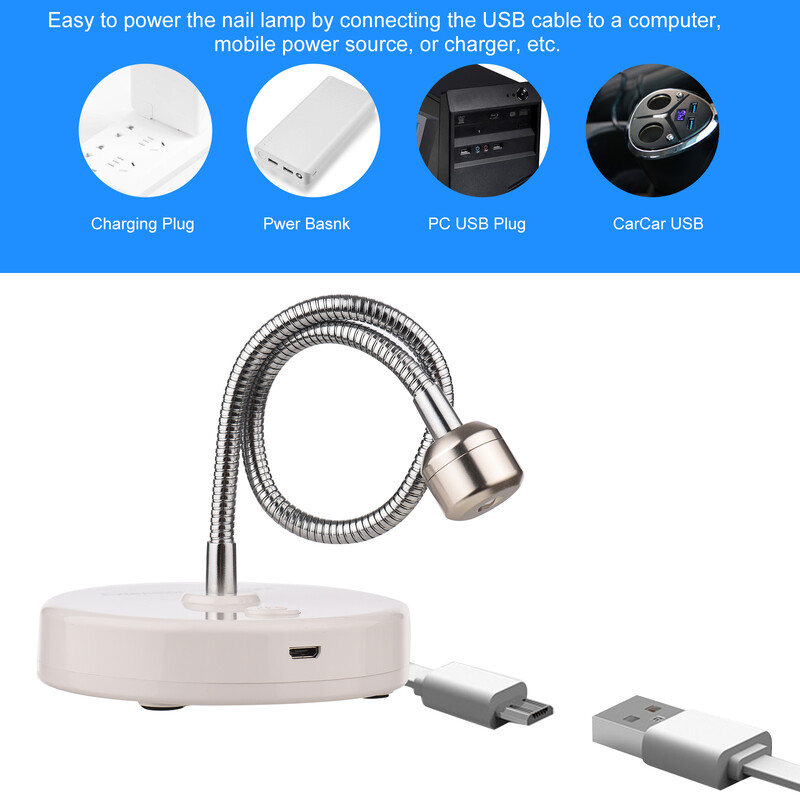 Mini UV LED nagų lempa gelio lako nagų džiovintuvas Kietėjanti lempa nagams UV šviesos LED terapijos šviesos nagų dailės įrankiai