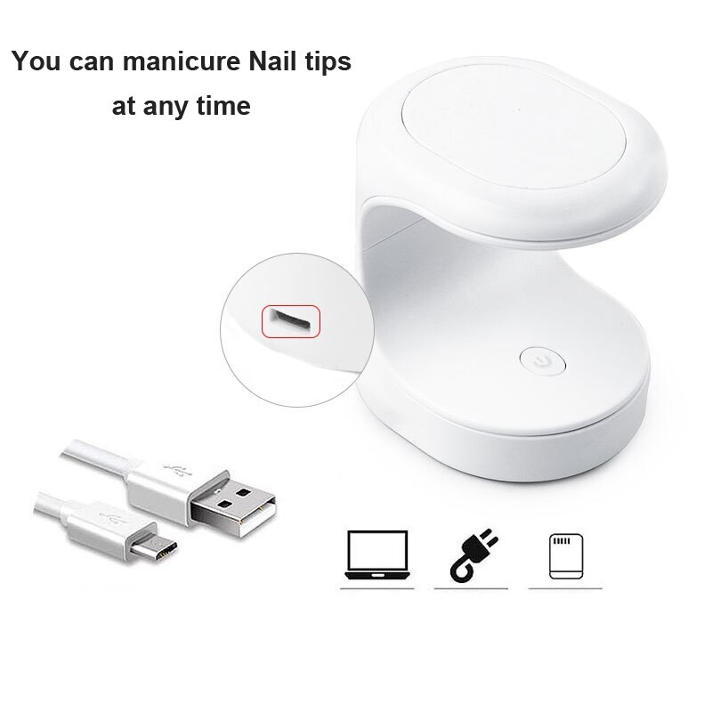 Mini sušilica za nokte UV lampa Stroj za manikuru Alat za manikuru s jednim prstom Gel lak za sušenje noktiju 16W LED lampa Alati za manikuru s USB-om