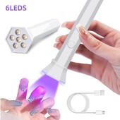 Prijenosna lampa za sušenje noktiju UV LED svjetiljka za nokte za stvrdnjavanje svih gel lakova USB punjiva mašina za brzo sušenje manikure Alati za uređenje noktiju
