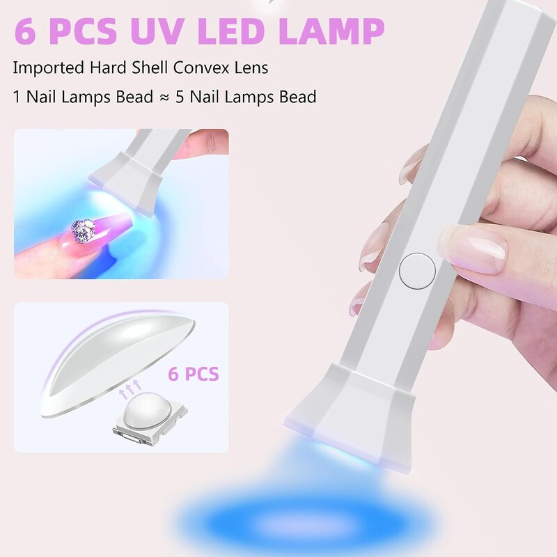 Prijenosna lampa za sušenje noktiju UV LED svjetiljka za nokte za stvrdnjavanje svih gel lakova USB punjiva mašina za brzo sušenje manikure Alati za uređenje noktiju