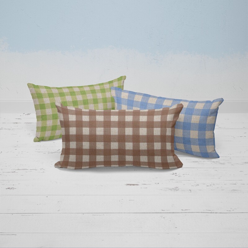 Krāsu rūtains veļas spilvenu komplekts istabas noformējums spilvena pārvalks Dzeltens Zaļš Rozā oranžs Zils Mājas biroja dīvāna dekors 30x50cm