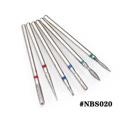 6PCS Glodalo za manikuru Dijamantna keramika NBS set glava za brušenje noktiju Gel električni aparat za manikuru Dodaci Alati