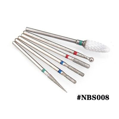 6PCS Glodalo za manikuru Dijamantna keramika NBS set glava za brušenje noktiju Gel električni aparat za manikuru Dodaci Alati