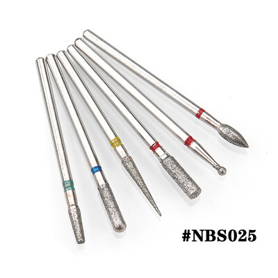 6PCS Glodalo za manikuru Dijamantna keramika NBS set glava za brušenje noktiju Gel električni aparat za manikuru Dodaci Alati