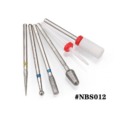 6PCS Glodalo za manikuru Dijamantna keramika NBS set glava za brušenje noktiju Gel električni aparat za manikuru Dodaci Alati