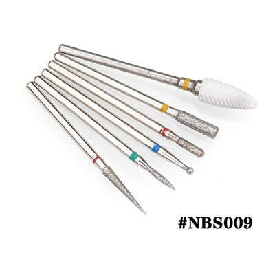 6PCS Glodalo za manikuru Dijamantna keramika NBS set glava za brušenje noktiju Gel električni aparat za manikuru Dodaci Alati