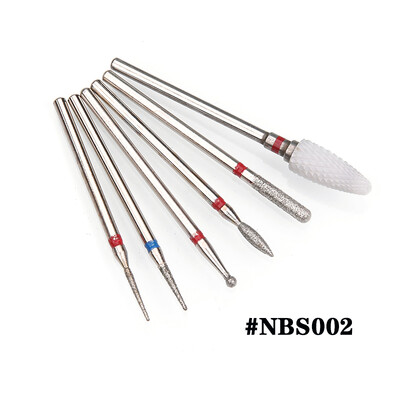 6PCS Glodalo za manikuru Dijamantna keramika NBS set glava za brušenje noktiju Gel električni aparat za manikuru Dodaci Alati