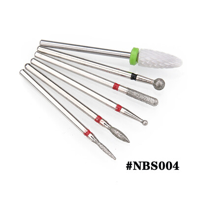 6PCS Glodalo za manikuru Dijamantna keramika NBS set glava za brušenje noktiju Gel električni aparat za manikuru Dodaci Alati