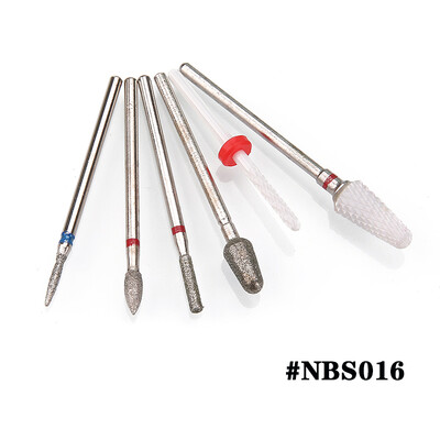 6PCS Glodalo za manikuru Dijamantna keramika NBS set glava za brušenje noktiju Gel električni aparat za manikuru Dodaci Alati